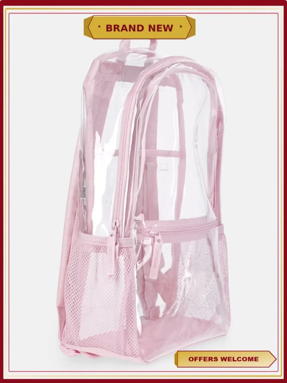Reebok Kiwi Clear Backpack for Kids - Spacious with Side Mesh Pockets